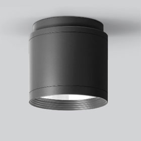 Black 13W CFL Surface Mounted Ceiling Cylindrical Downlight 120V
