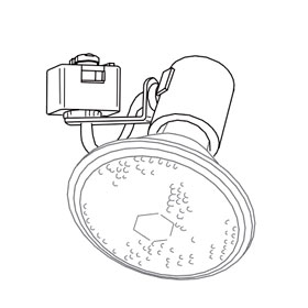 White Low Profile Side Swivel Universal Lampholder