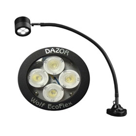 Black 34 in. Dimmable 8W LED Focused Beam Low Voltage Task Light, Clamp Base