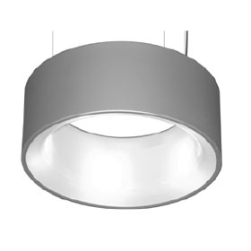 Cylindro Silver 26W CFL Canopy Pendant Fixture, Opal Acrylic Diffuser