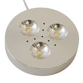 Satin Aluminum 3W LED Puck Light