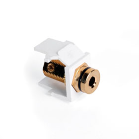 QuickPort Ivory Banana Jack with Black Stripe