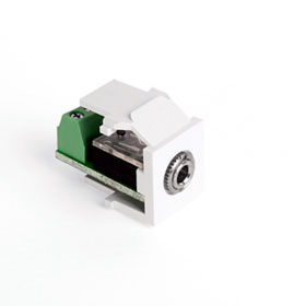QuickPort White 3.5mm Stereo Connector