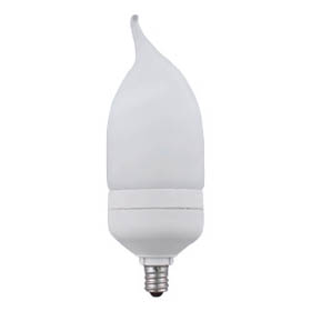 9W 2700K Dimmable Compact Fluorescent Lamp, Candelabra Base