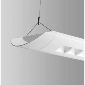 G9R 8 ft. 2-Lamp 28W T5 Fluorescent Perforated Side Baffle Direct/Indirect Pendant Fixture 120/277V