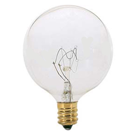 60W G16.5 Clear Bulb, 120V